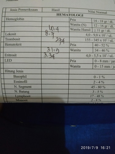 Baca hasil lab