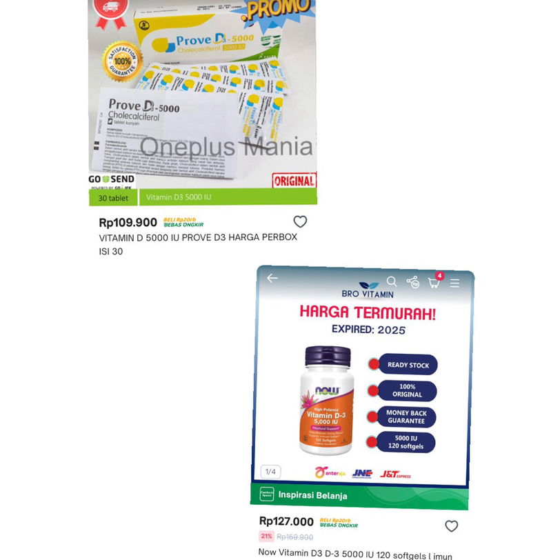 Now Vitamin D-3 & Prove D3, perbedaan & pengalaman