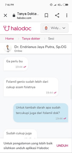 pendapat dokter di halodoc tentang folamil genio