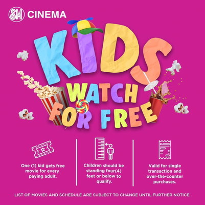 Kids watch for FREE at SM Cinemas!