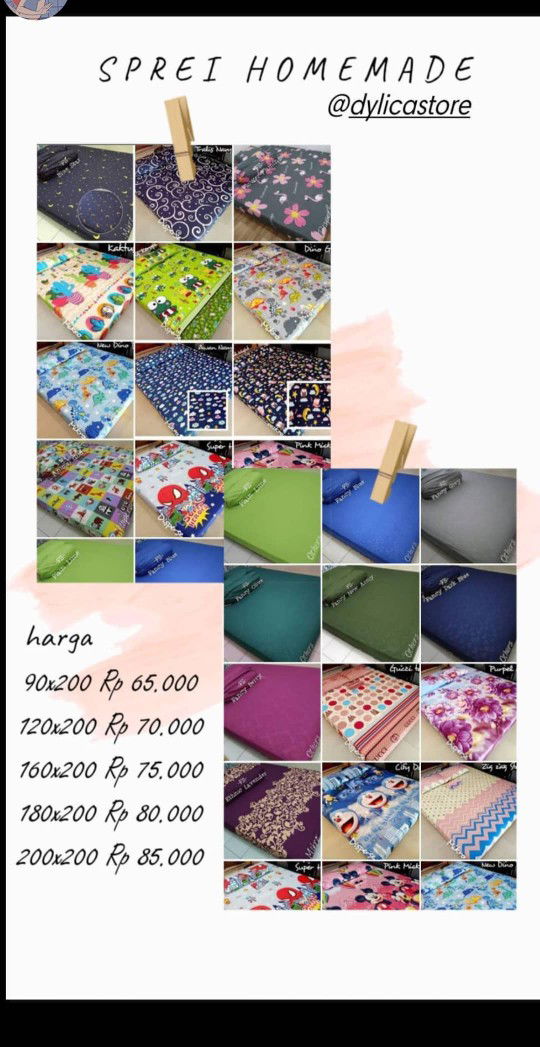 SPREI HOMEMADE BAHAN HALUS