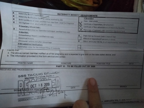 late payment for maternity benefits