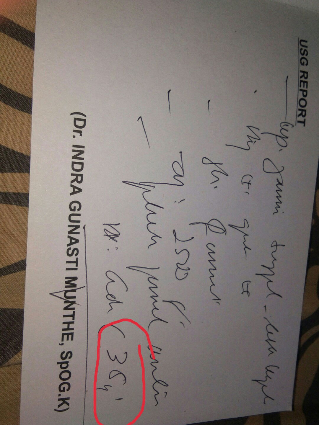 hasil usg tanggl 27-12-2019