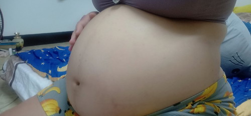 34w+3 ท้องใหญ่มาก อยากแตกแล้ว