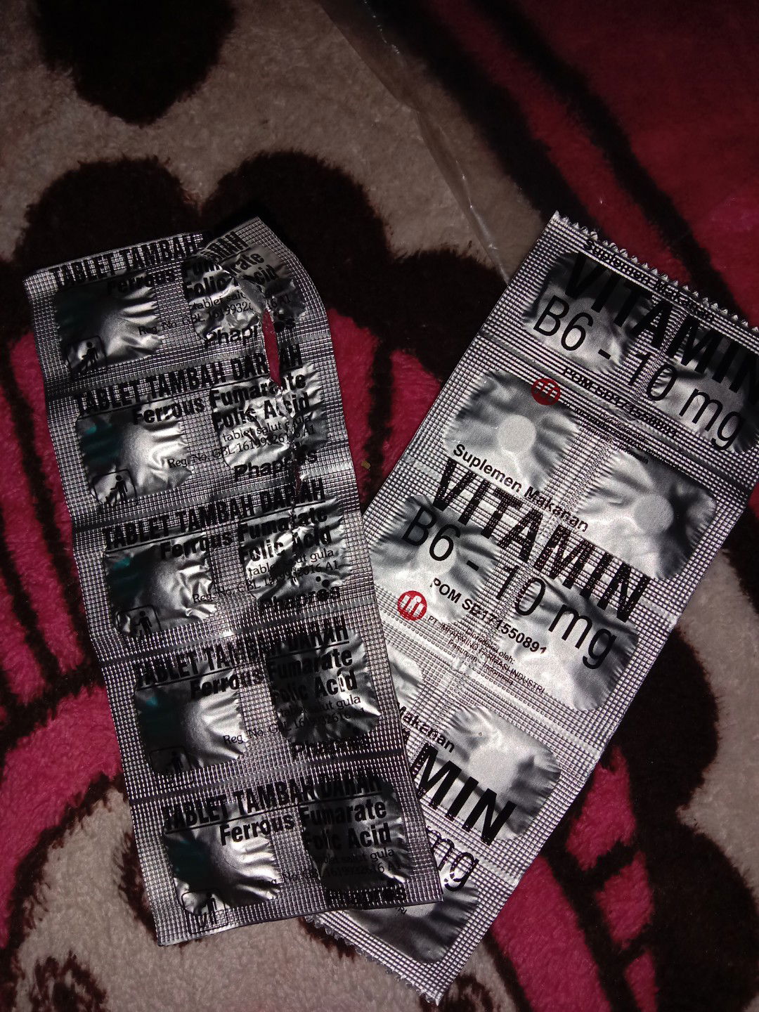 Tablet tambah darah dan Vitamin B6