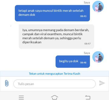 rumam merah setelah demam