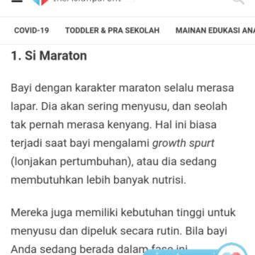 bayi nyusu sambil ngoceh