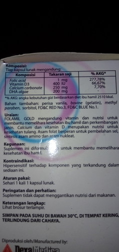 Vitamin Folamil Gold