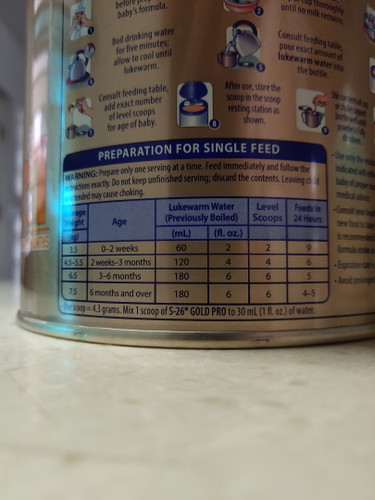 S26 amount of feed