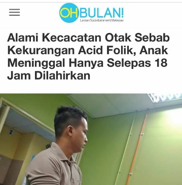 JANGAN ABAIKAN ASID FOLIC SEPANJANG KEHAMILAN