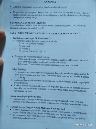 Anemia / HB