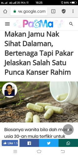 sekadar perkongsian (Datuk Dr Rushdan Noor,
Pakar Perunding Ginekologi Onkologi)