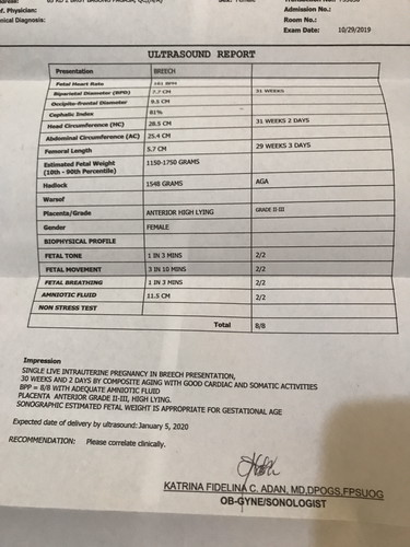 Breech position 30weeks