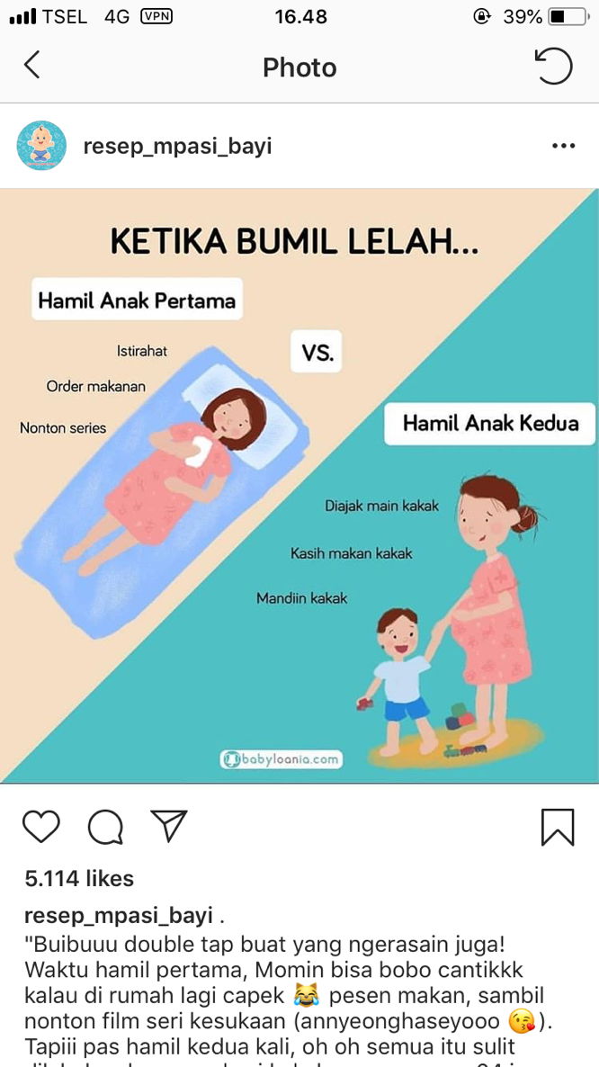 Lelah hamil pertama vs kedua