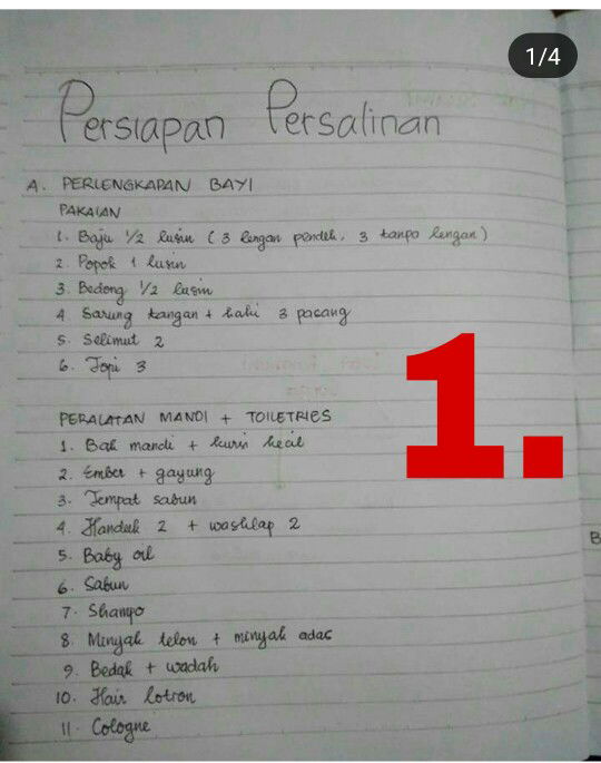 List Perlengkapan Newborn dan Ibu bersalin