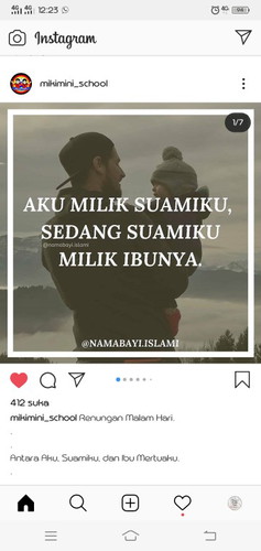 aku milik suamiku, sedang suamiku milik ibunya