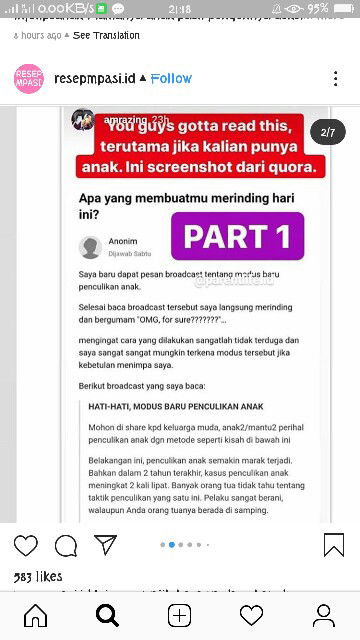 Modus penculikan anak