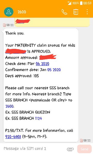 Maternity Reimbursement