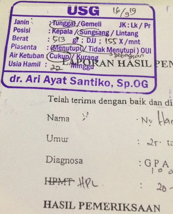 Plasenta previa minor