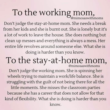 FOR SAHM and WORKING MOM
