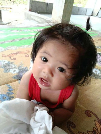 น้องขวัญข้าว 4 เดือนแล้วค่ะ