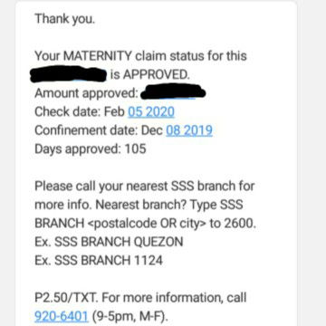 MATERNITY CLAIM