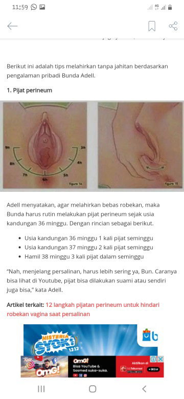 perenium massage/pijat perenium