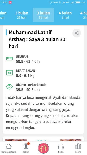 MasyaAllah Tabarakallah nak 4 bulan