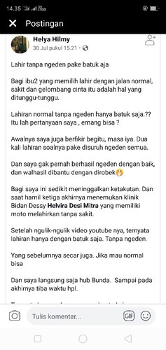 lahiran normal tanpa ngeden
