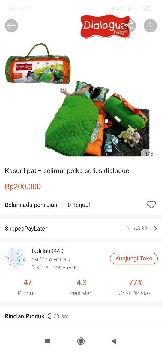 Kasur lipat + selimut polka series (DGK-9106) merek Dialogue