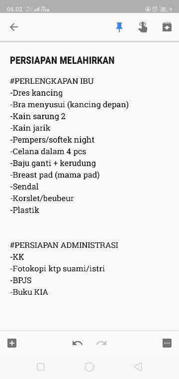 persiapan melahirkan