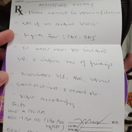 Admitting Orders