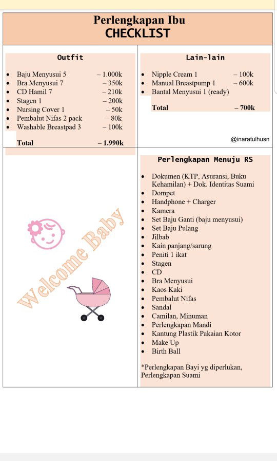 Sharing Perlengkapan Ibu & Bayi