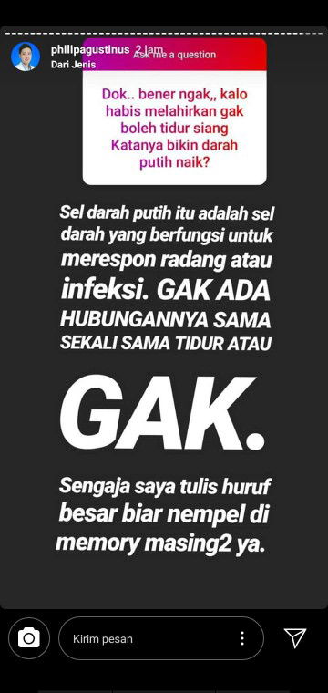 habs lahiran boleh tidur siang