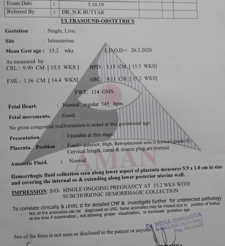 subchronic hemmorage