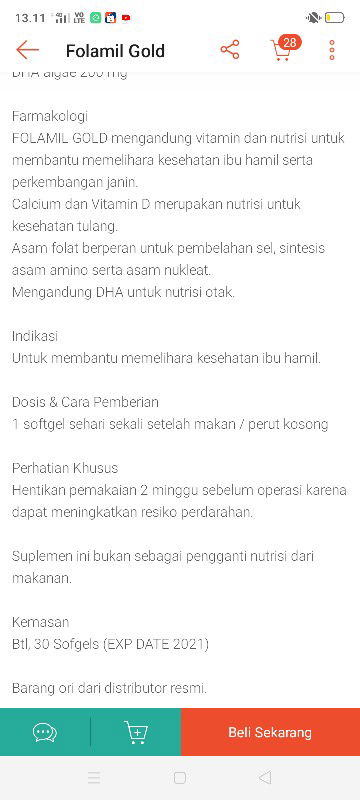 peringatan folamil gold