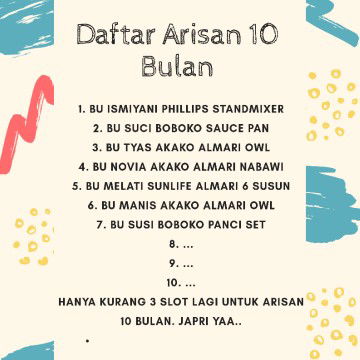 Arisan Perlengkapan Rumah Tangga