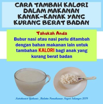 Tips Untuk Tambah Berat Badan Baby Dari Pusat Maklumat Pemakanan Negeri Selangor