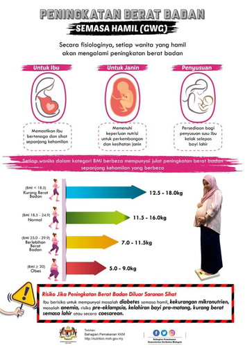 Kenaikan Berat Badan Normal Ketika Hamil