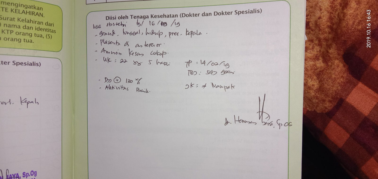 hasil usg UK 22 week