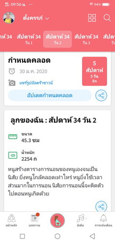 น้ำหนักของลูกในท้อง