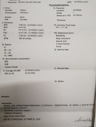 PELVIC ULTRASOUND RESULT