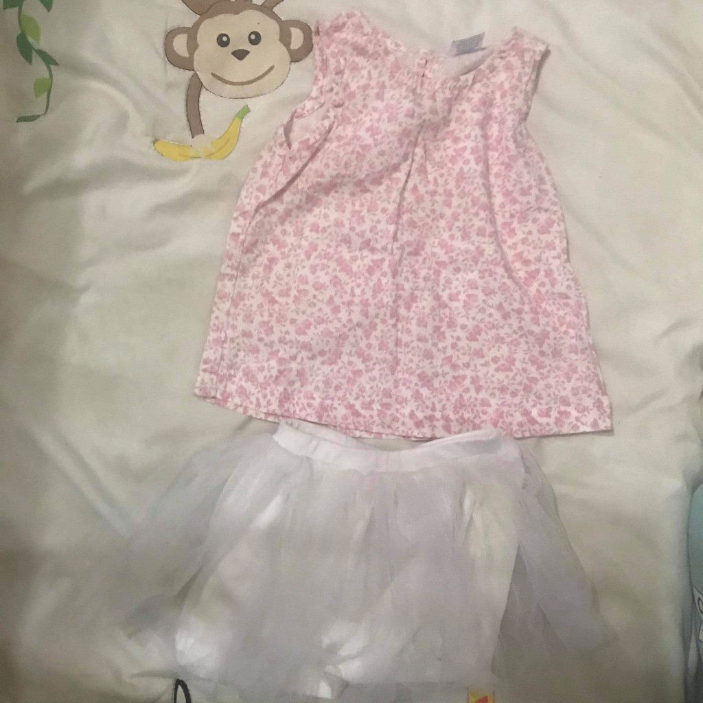 PINK BLOUSE WITH WHITE TUTU SKIRT