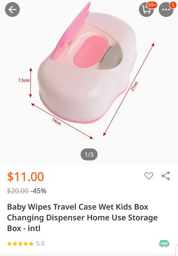 Wet wipes box