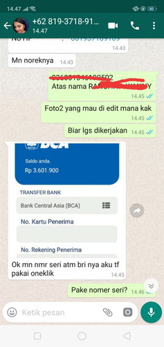 bener gak sih ini orang yang nipu pake BCA one klik itu