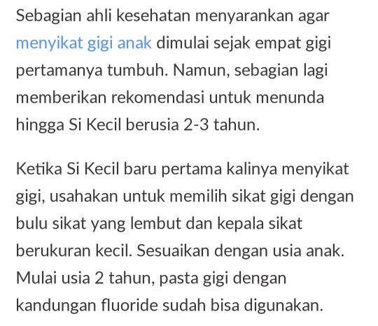 sikat gigi pada anak