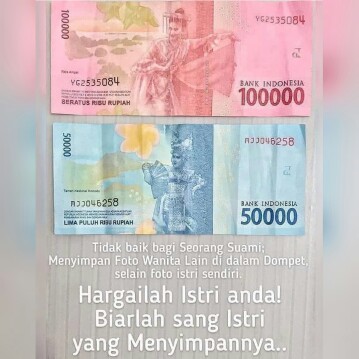 Biar foto istrimu saja yg ada di dompetmu...bojoku