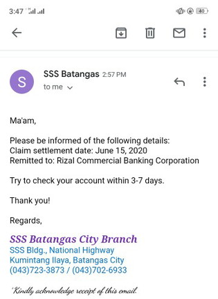 SSS MATERNITY BENEFITS