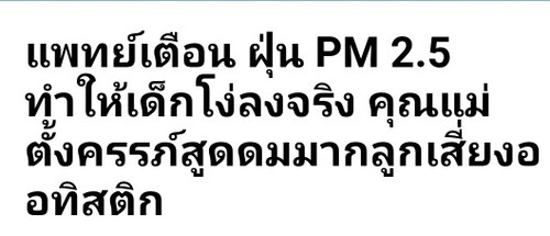 เรื่องฝุ่น PM 2.5