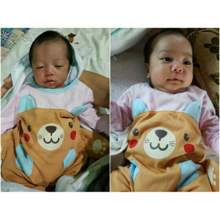 ลูกของแม่บ้านนี้เปลี่ยนไปในระยะเวลา1เดือนครึ่งนิดๆ